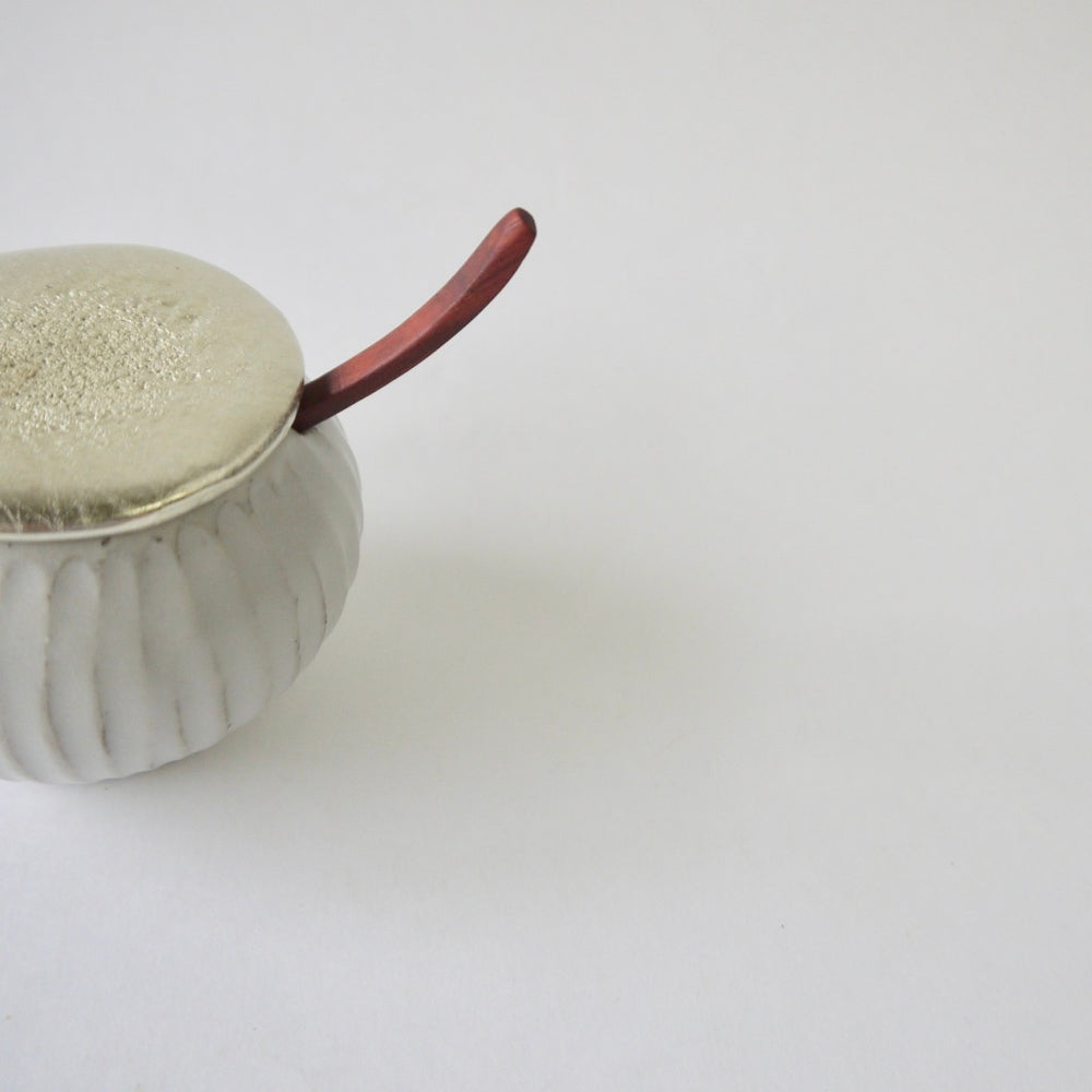 馬場勝文　土マットすず蓋シュガーポット（丸）