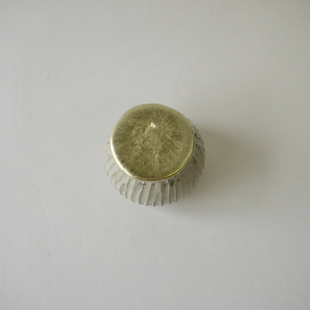 馬場勝文　刷毛目すず蓋シュガーポット（丸）