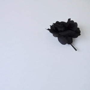 Vintage Black Rose corsage