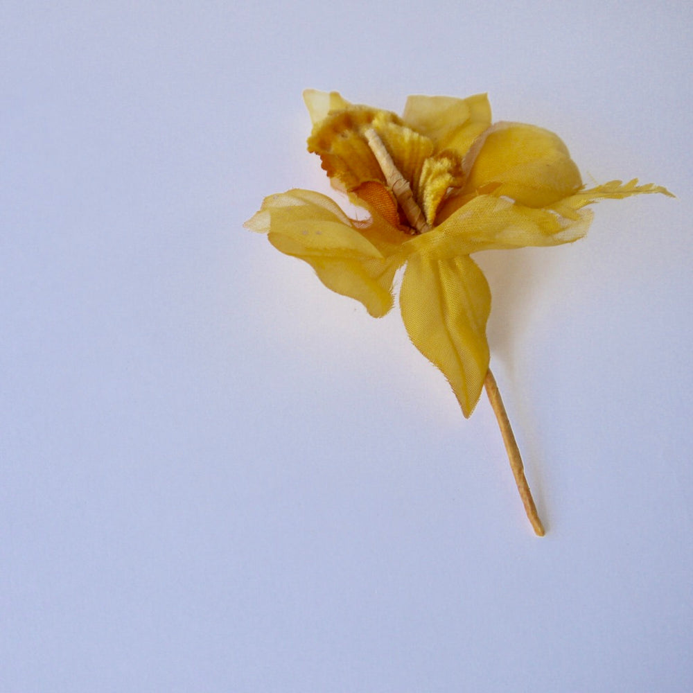 Vintage Yellow Ochre Flower corsage