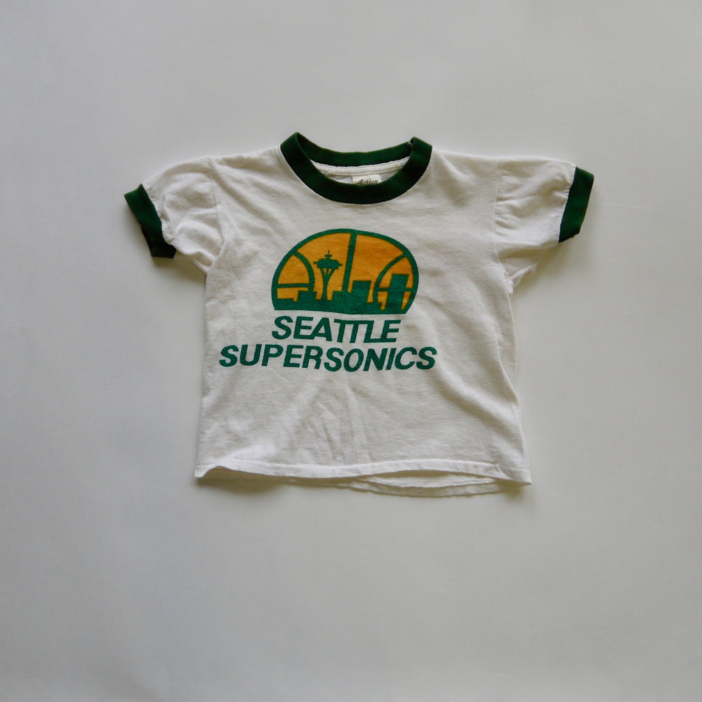 vintage kids 1970/80s NBA Basketball all cotton graphic ringer t-shirt