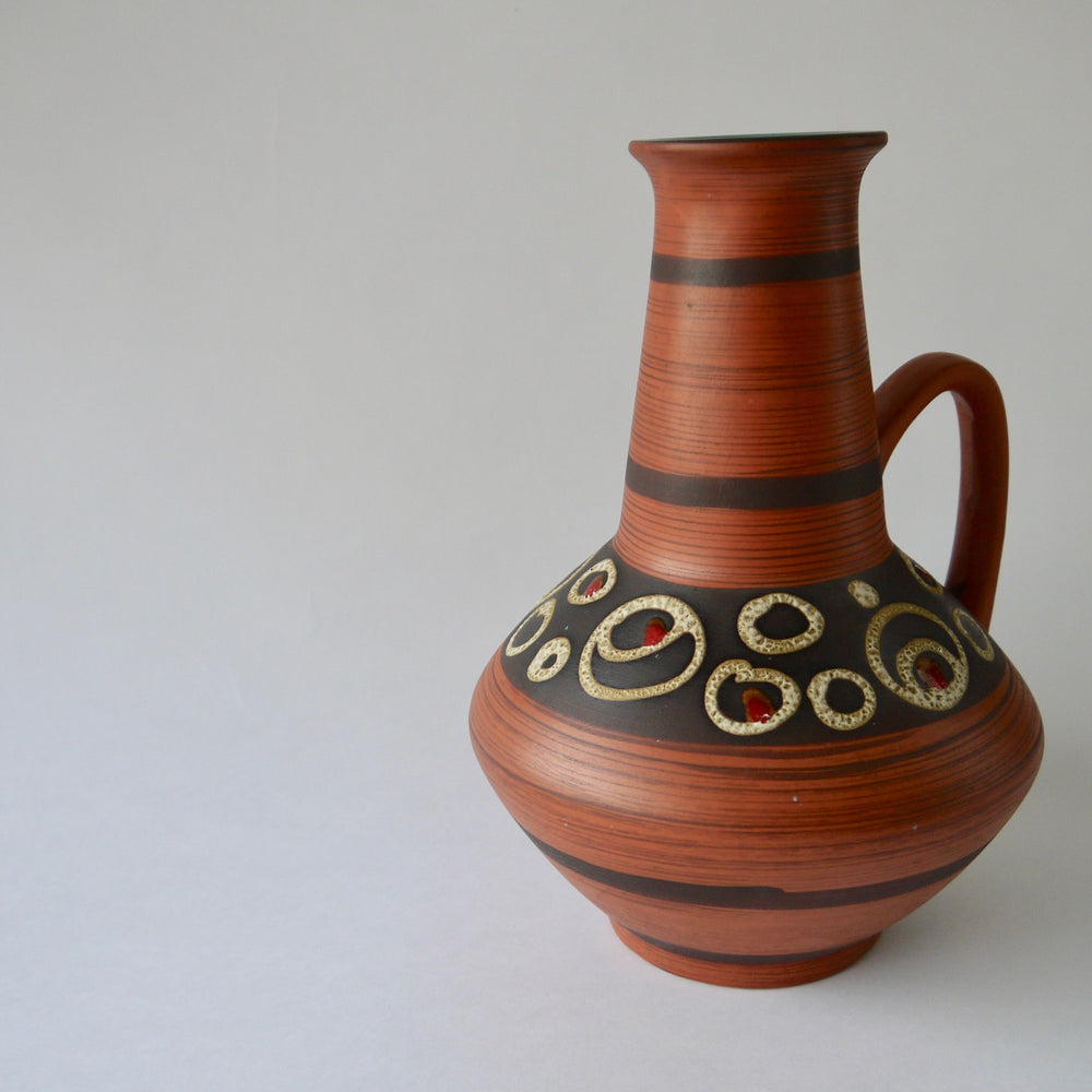 1960's Vintage East German pottery tall vintage ceramic vase