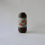 1970's Vintage East German pottery brown orange vintage ceramic vase