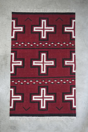 Vintage Navajo Tribal kilim Handmade Wool Rug  A