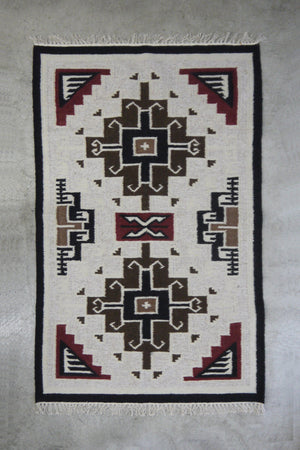 
            
                Load image into Gallery viewer, Vintage Navajo Tribal kilim Handmade Wool Rug  E
            
        