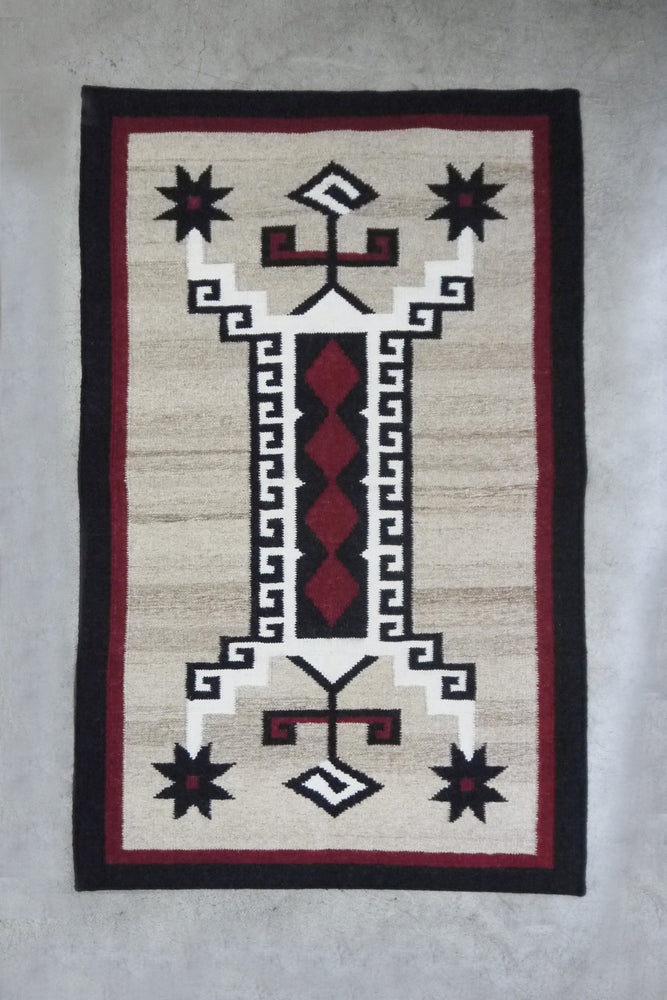 
            
                Load image into Gallery viewer, Vintage Navajo Tribal kilim Handmade Wool Rug  F
            
        