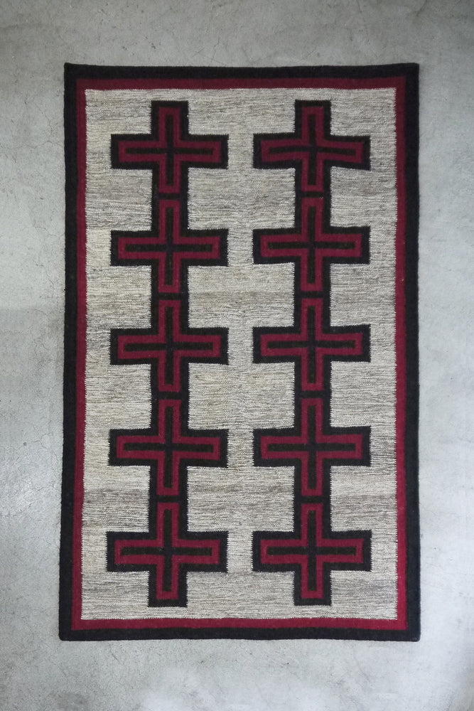 Vintage Navajo Tribal kilim Handmade Wool Rug  C