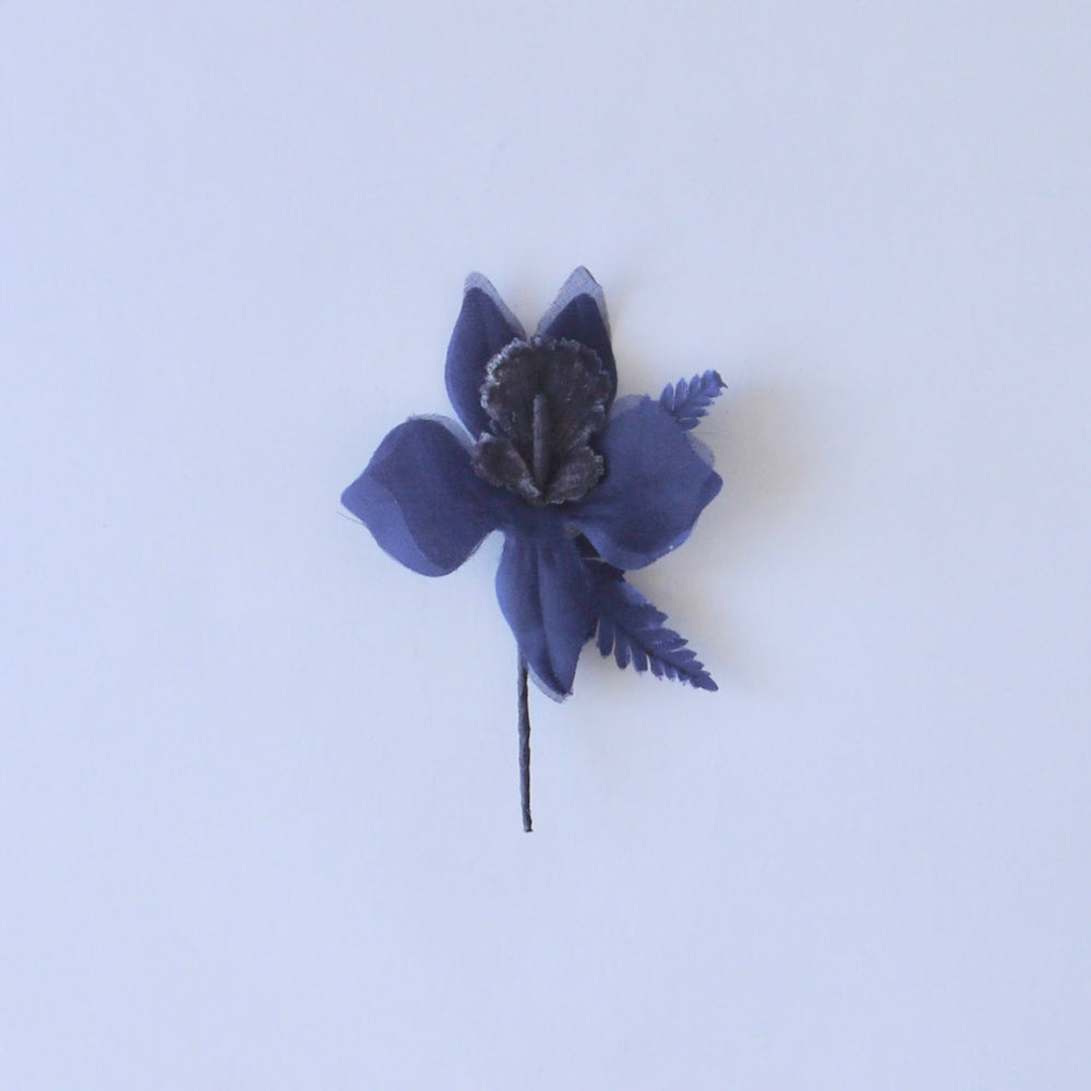 Vintage Midnight Blue Flower corsage