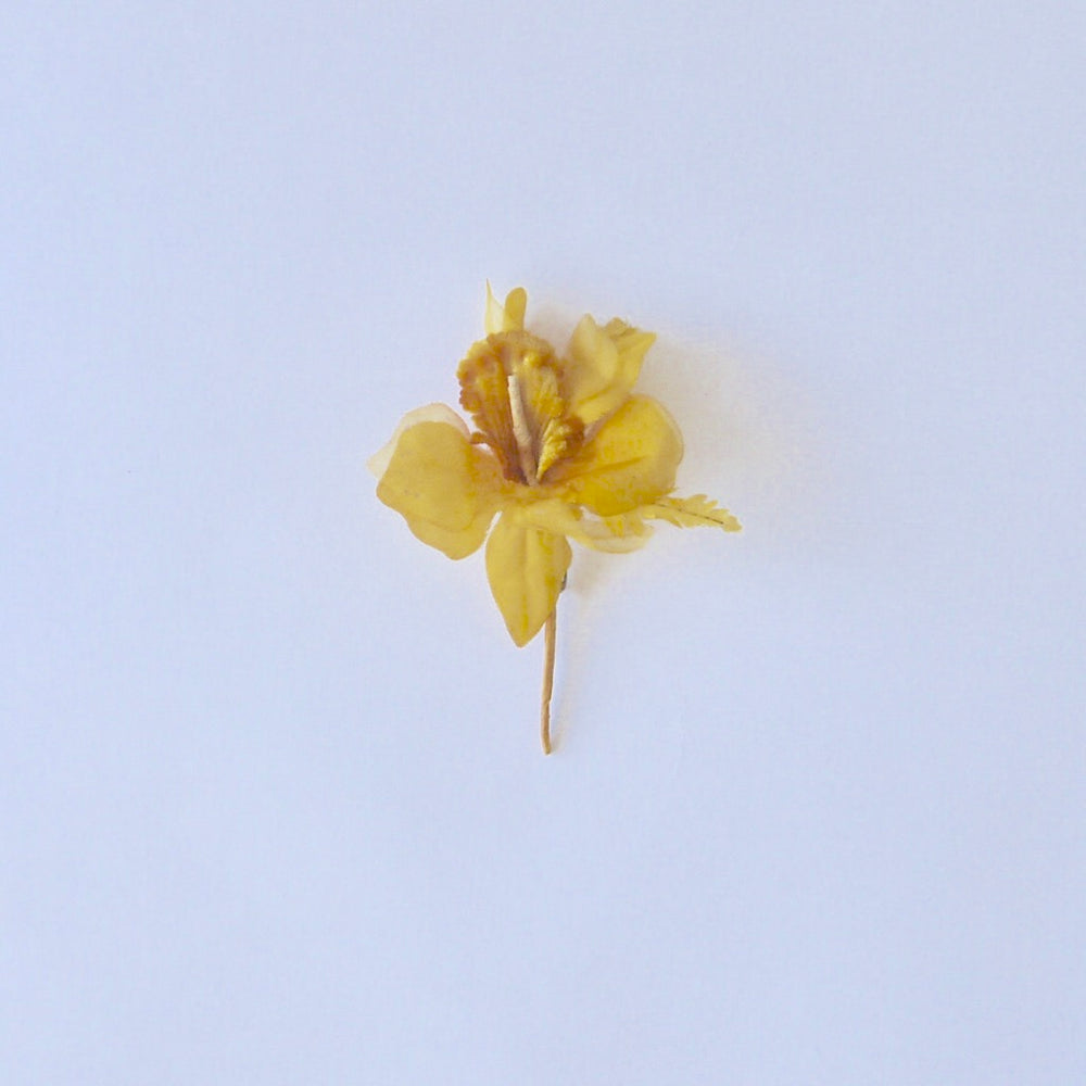 Vintage Yellow Ochre Flower corsage