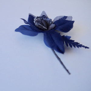 
            
                Load image into Gallery viewer, Vintage Midnight Blue Flower corsage
            
        